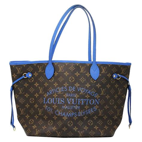 lv neverfull blue|Lv Neverfull mm price.